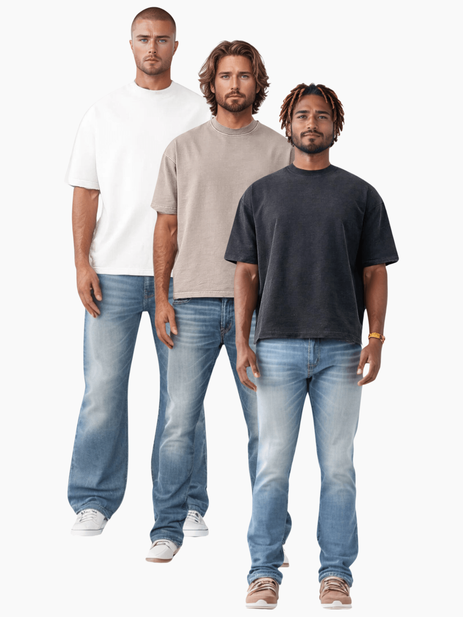 3-Pack Men's Oversized T-Shirts | Vintage-Inspired Style