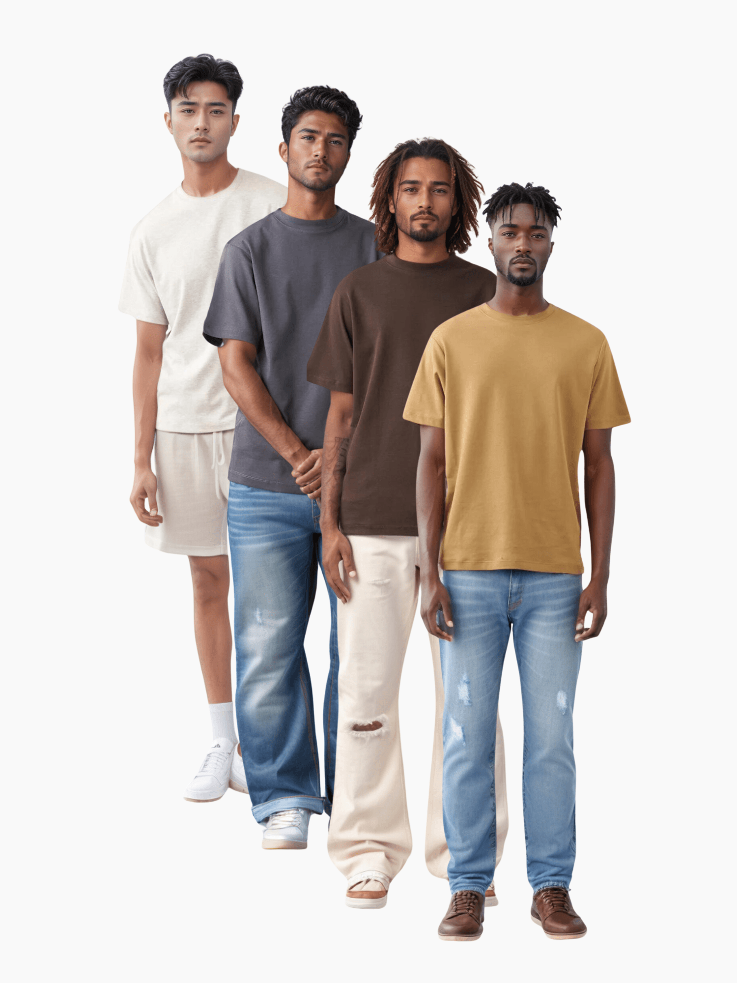 4-Pack Premium Men’s Tees | All-Day Luxury Cotton Comfort