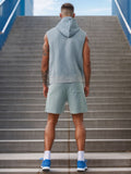 Men's Sleeveless Hoodie Short Sets | Vintage Vibe Athleisure