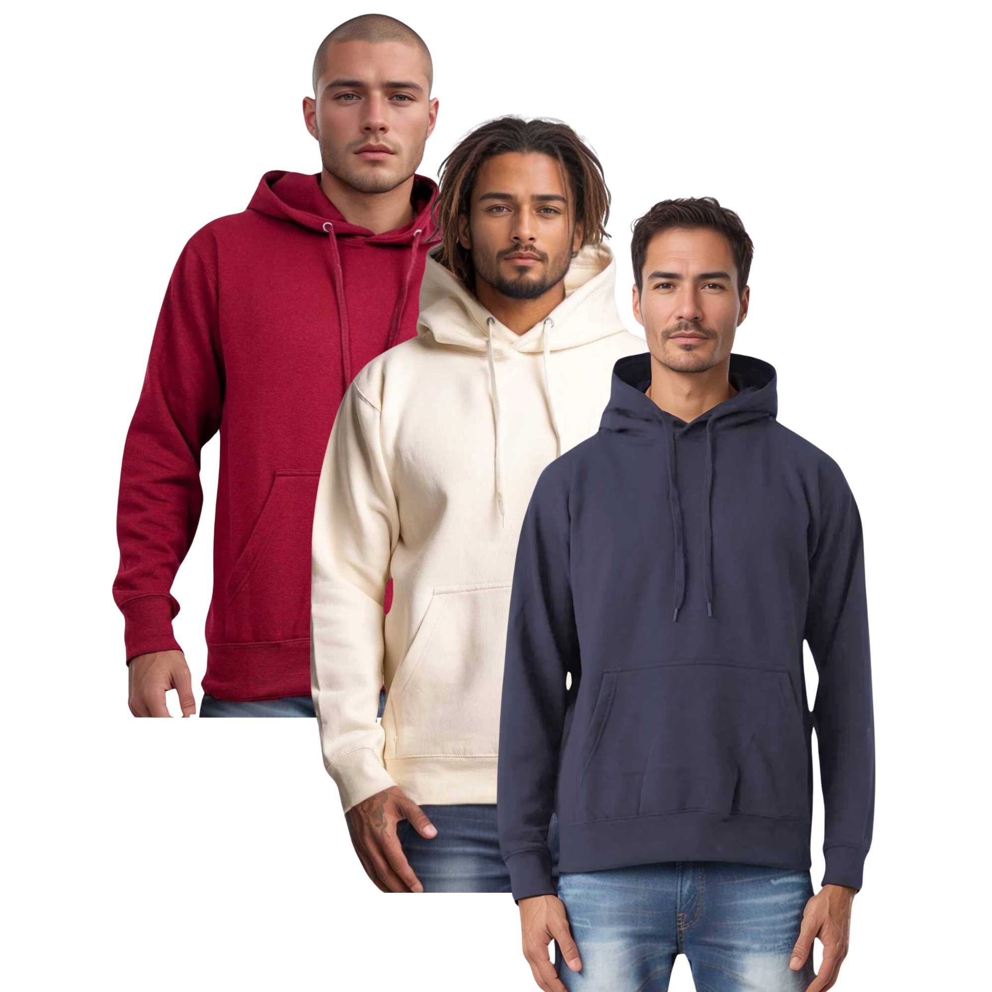 3-Pack Men’s Fleece Hoodies | Versatile, Comfortable & Stylish