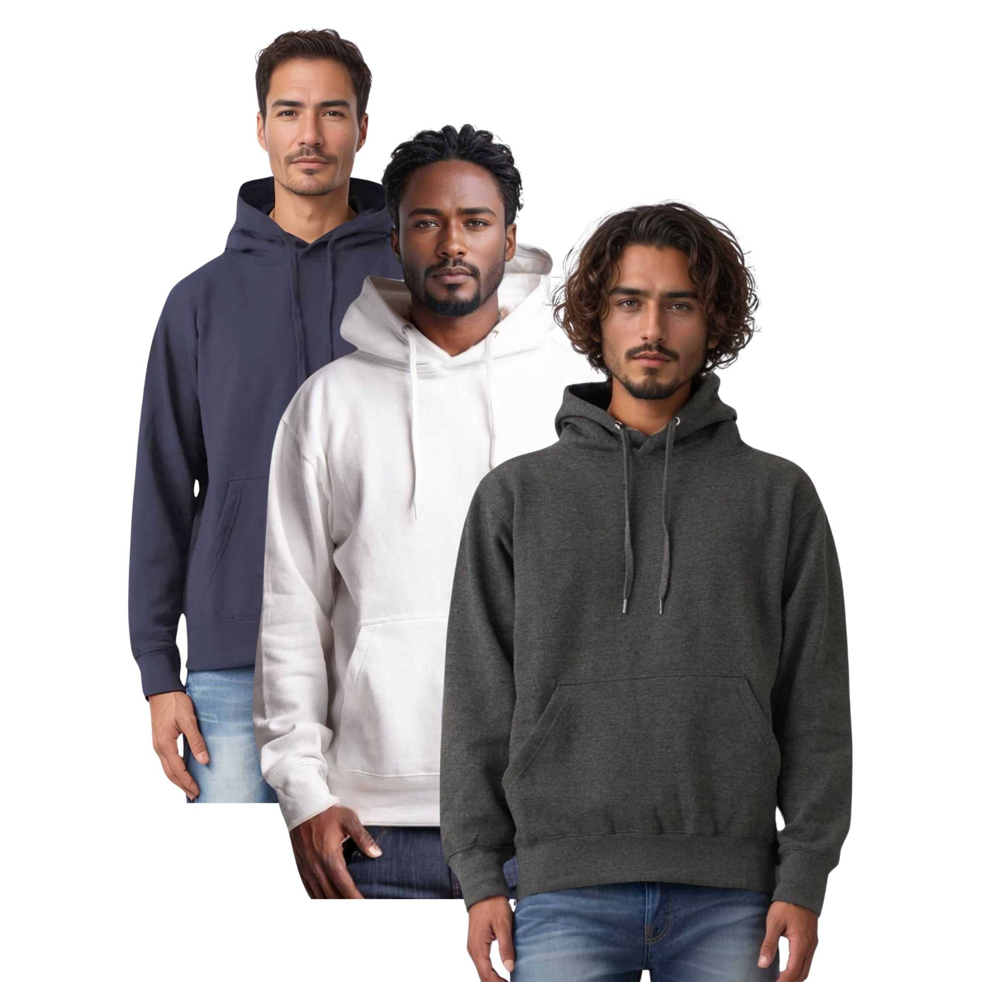 3-Pack Men’s Fleece Hoodies | Versatile, Comfortable & Stylish