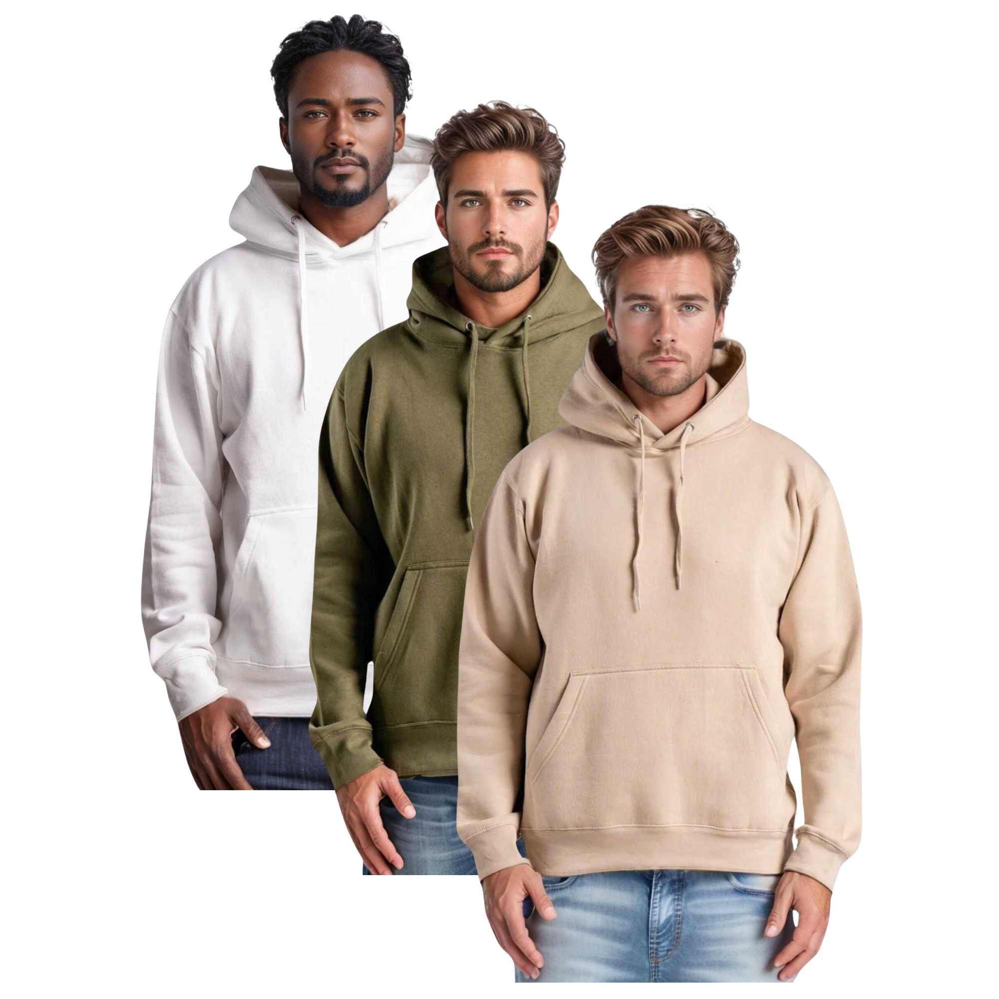 3-Pack Men’s Fleece Hoodies | Versatile, Comfortable & Stylish