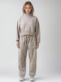 Women's Mock Neck Sweatsuit | Cozy Fleece Vintage Vibes