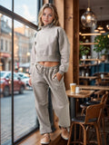 Women's Mock Neck Sweatsuit | Cozy Fleece Vintage Vibes