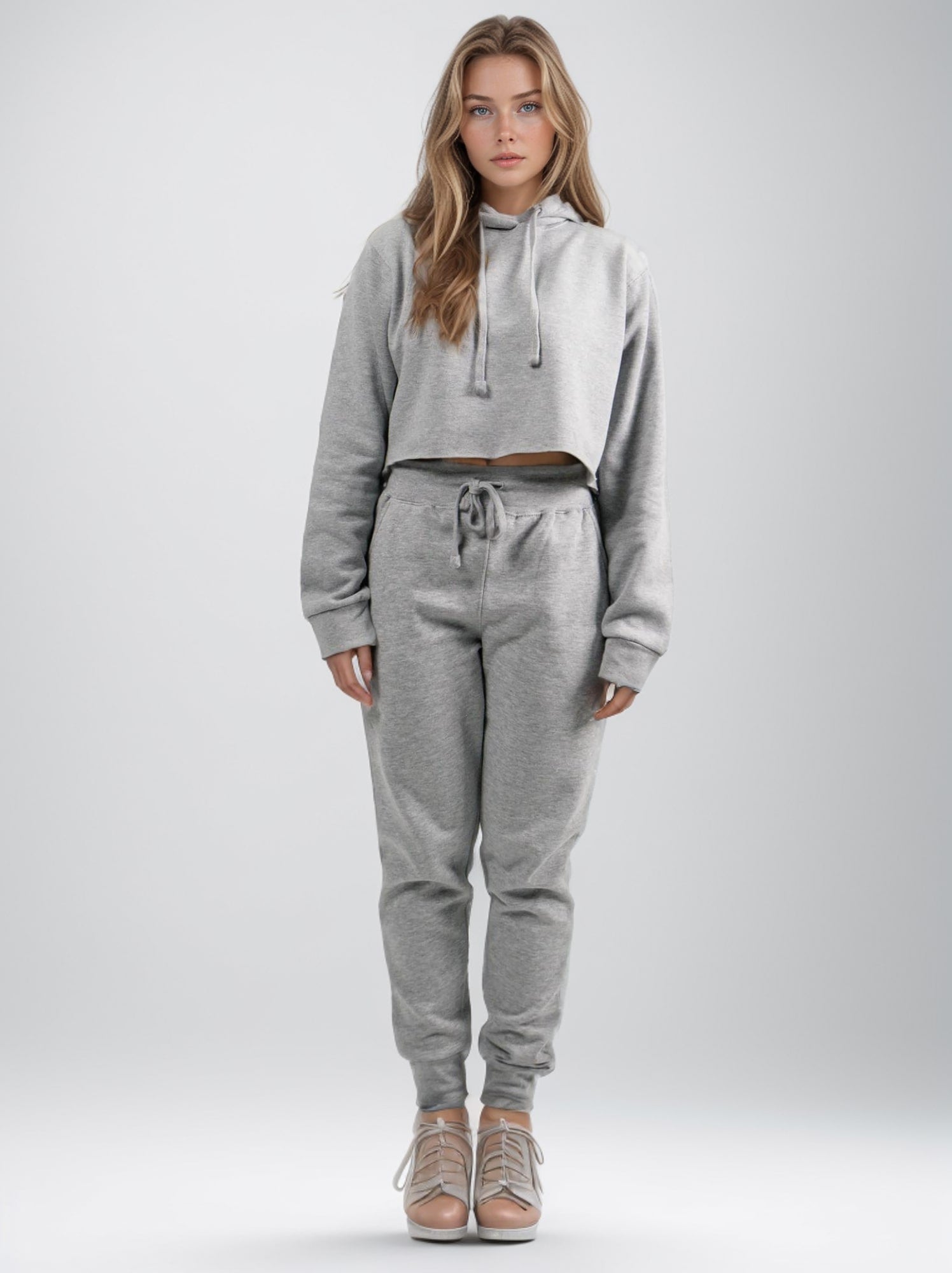 Women's Cropped Hoodie Sweatsuit | Timeless & Cozy Essentials