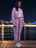 Women's Cropped Hoodie Sweatsuit | Bold Colors & Cozy Fleece