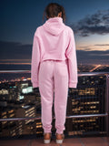 Women's Cropped Hoodie Sweatsuit | Bold Colors & Cozy Fleece