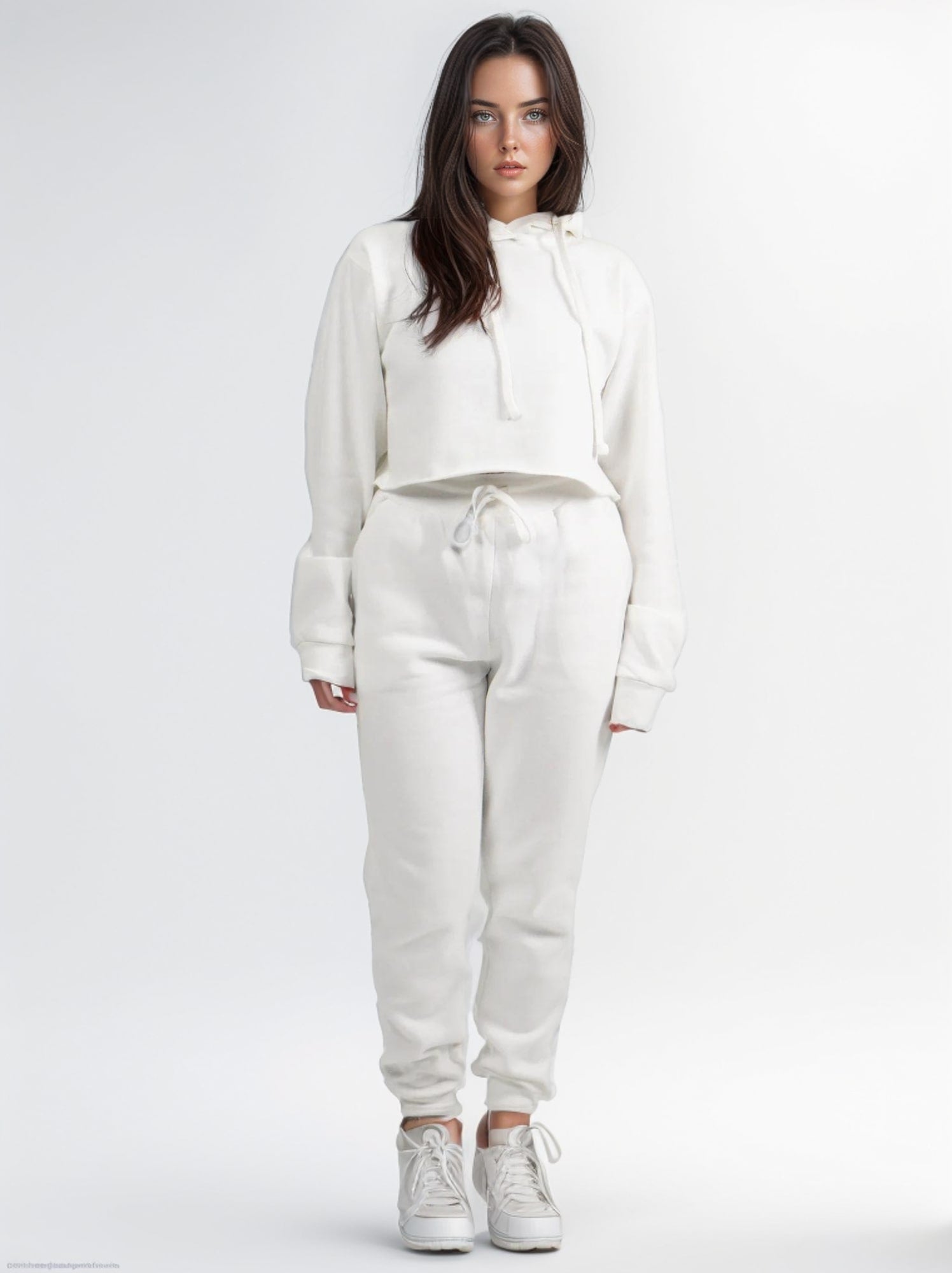 Women's Cropped Hoodie Sweatsuit | Timeless & Cozy Essentials