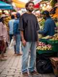 Men’s Heavyweight Cotton Oversized T-Shirt | Street Essential