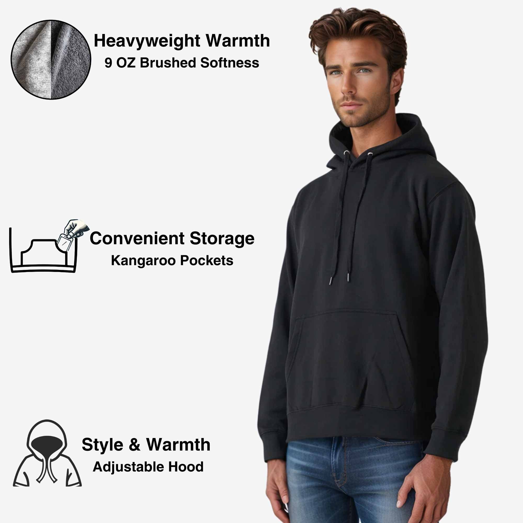 Fleece Hoodie for Men | Classic Essentials | Cozy & Stylish