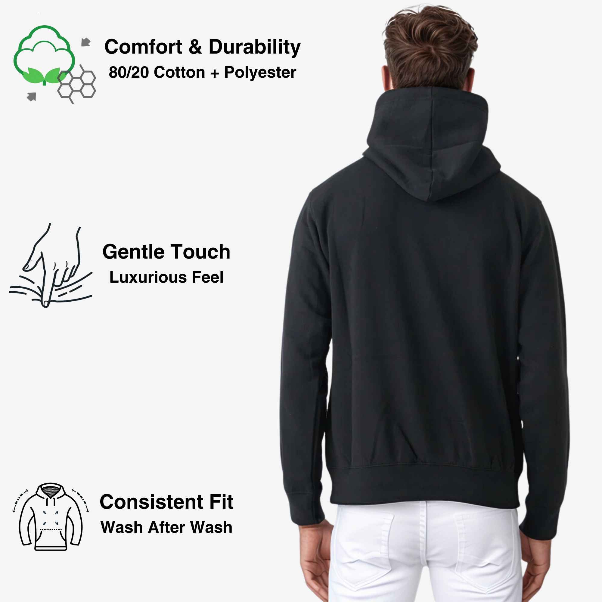 Fleece Hoodie for Men | Classic Essentials | Cozy & Stylish