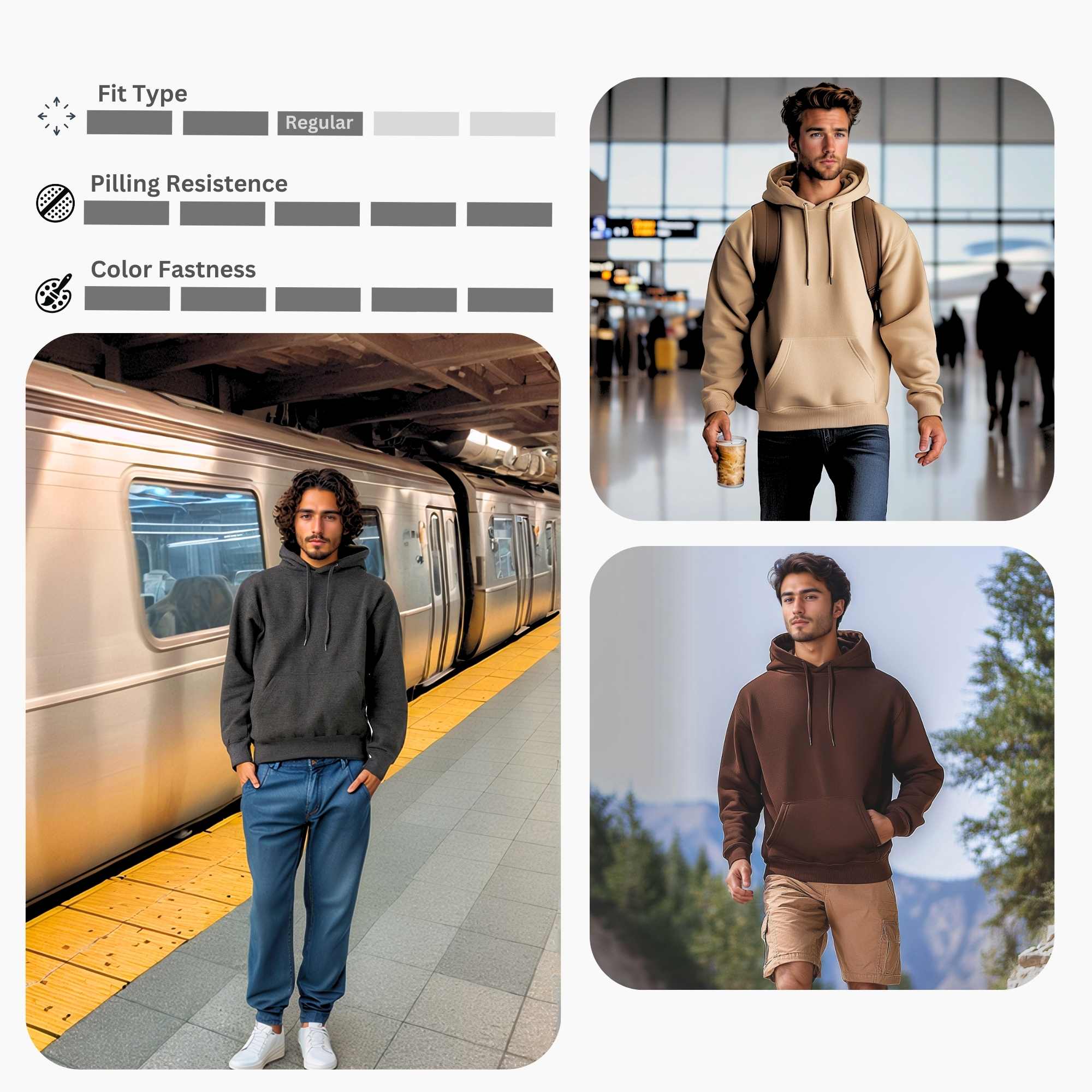 3-Pack Men’s Fleece Hoodies | Versatile, Comfortable & Stylish