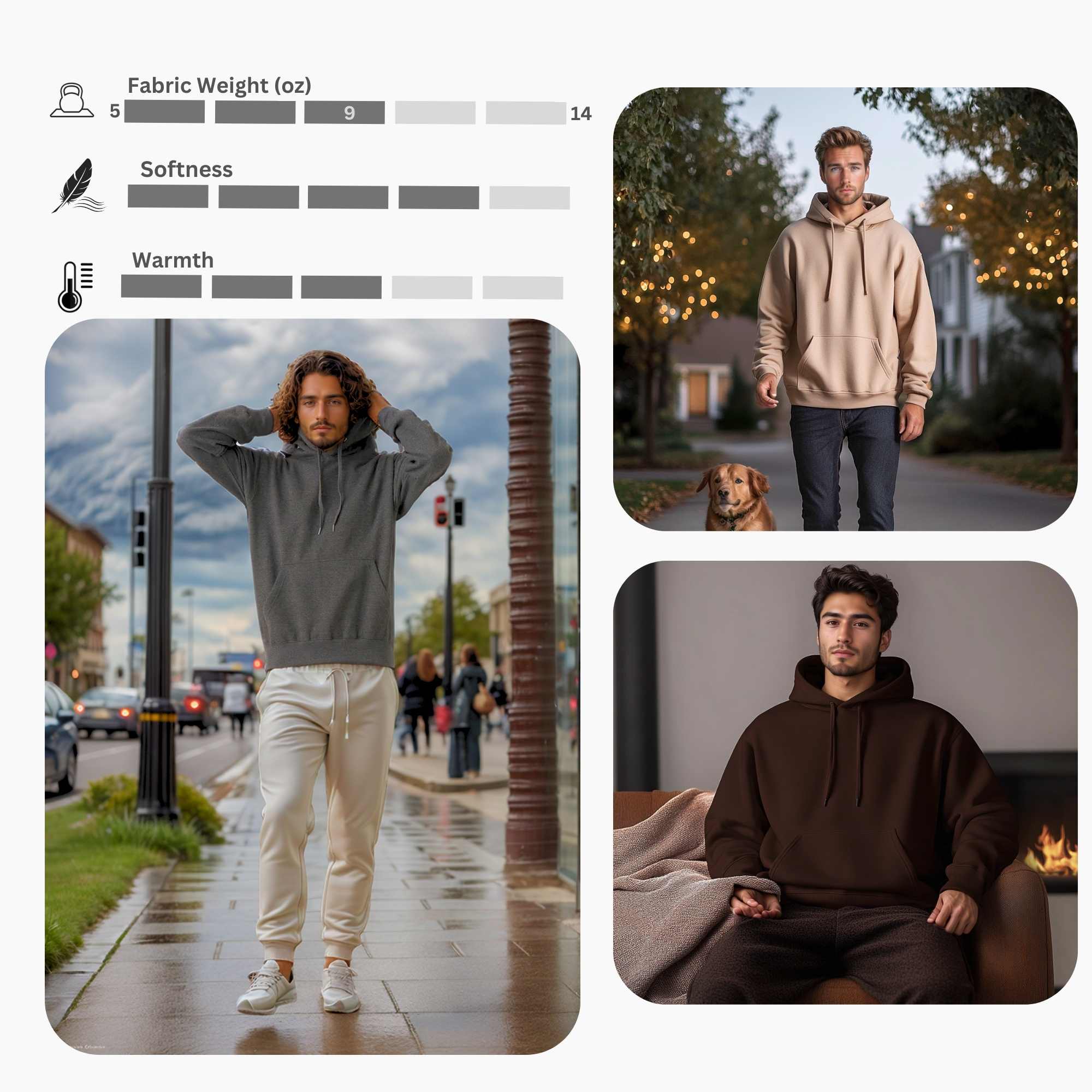 3-Pack Men’s Fleece Hoodies | Versatile, Comfortable & Stylish