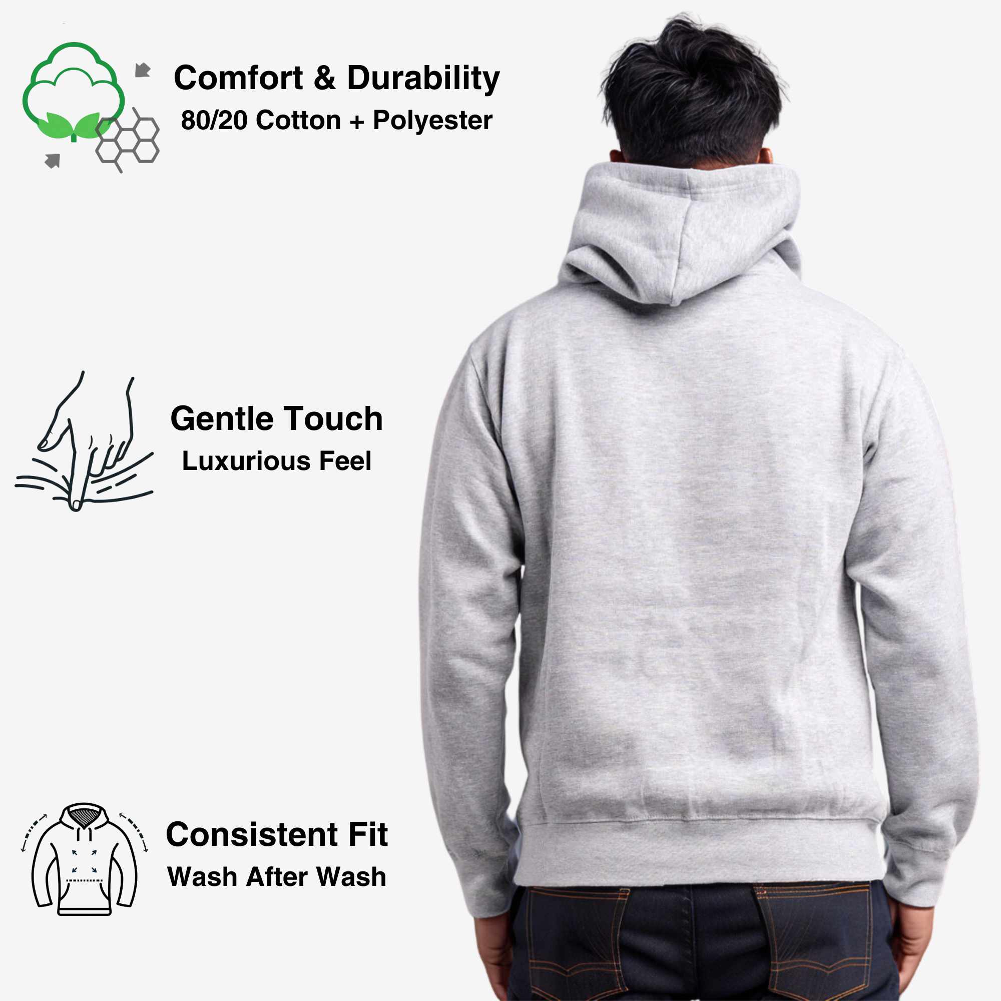 Fleece Hoodie for Men | Classic Essentials | Cozy & Stylish