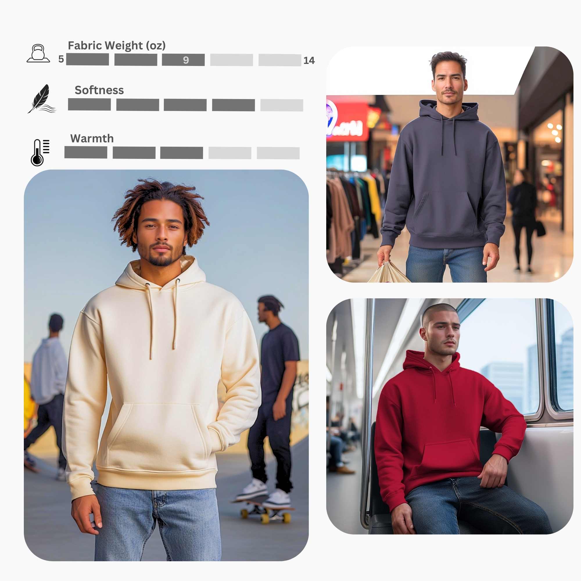 3-Pack Men’s Fleece Hoodies | Versatile, Comfortable & Stylish